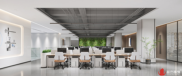 开放办公区设计效果